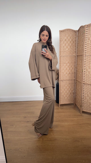 Lina coord in brown (upto plus size)