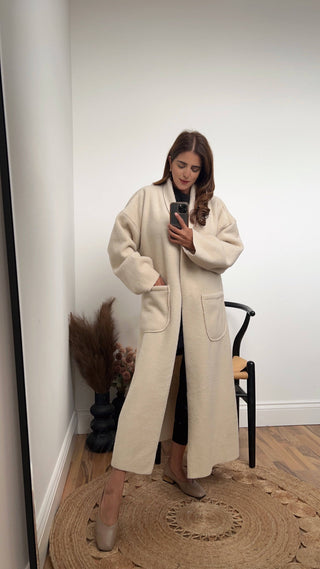 Canan Coatigan in Cream - Fash Focused