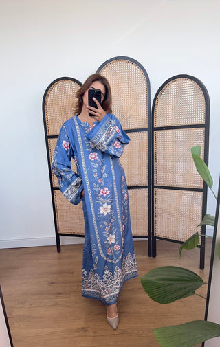 Blue symphony kaftan