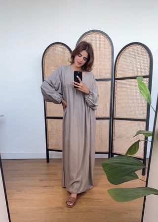 Taupe dress- isla