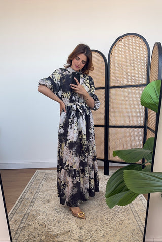 Black floral dress- sera - Fash Focused
