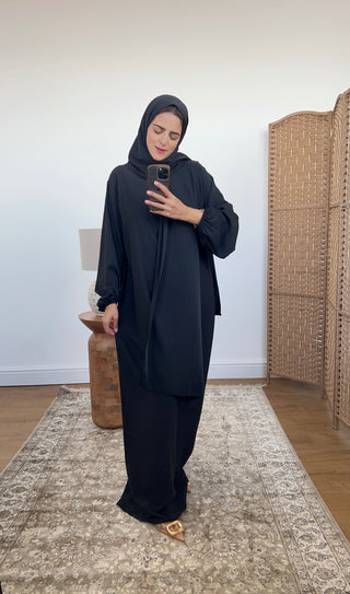 Layli Hooded Abaya Black