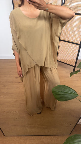 Camel silk Assymetric coord- lali
