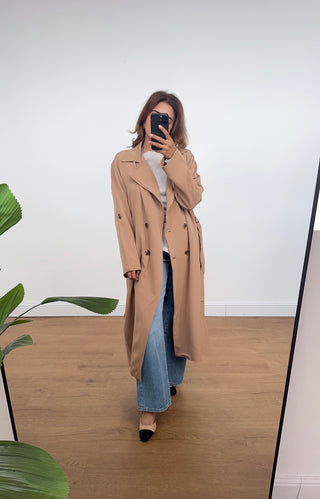 Camel trench coat - Leta - Fash Focused