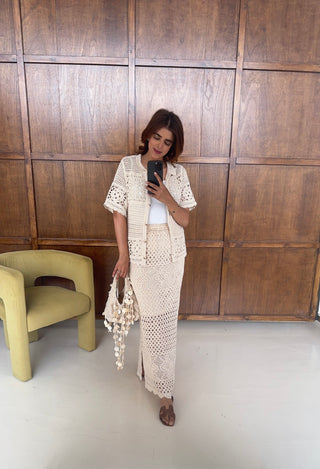 Cream Crochet coord- serenity