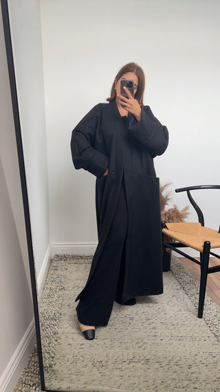 Shaynia coat in black NO RETURNS - Fash Focused