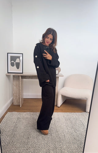 Black corduroy coord- reina - Fash Focused