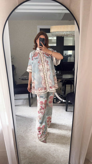 blue floral coord- terza