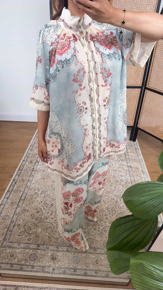 blue floral coord- terza