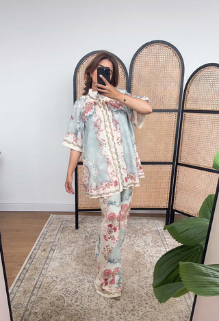 blue floral coord- terza