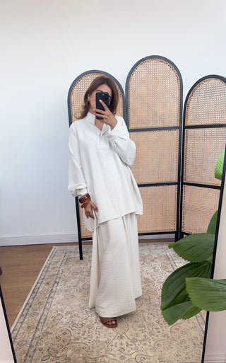 Cream skirt coord- ines