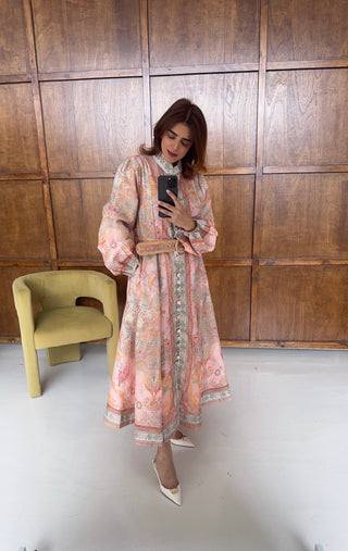 paisley button maxi dress- nova - Fash Focused