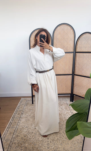 Cream skirt coord- ines