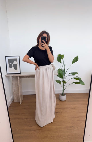Cream cheesecloth maxi skirt - viva