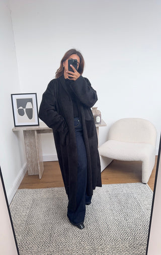 Canan Coatigan in Black - Fash Focused