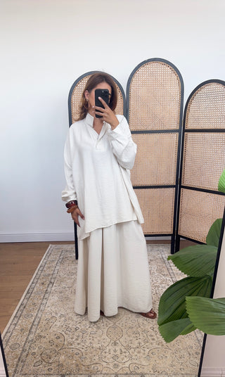 Cream skirt coord- ines