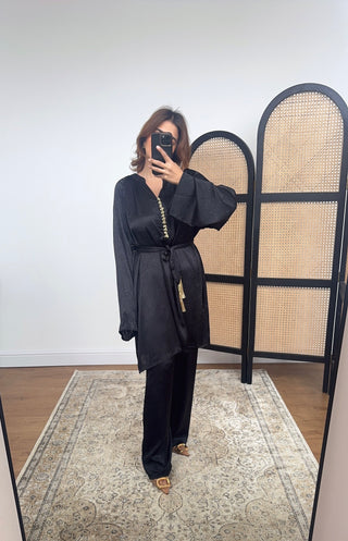 Black satin coord- tala - Fash Focused