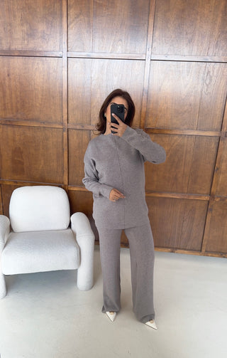 Taupe knit coord- devica - Fash Focused