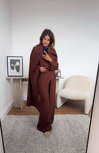 Coco scarf coord with gold brooch- arya - Fash Focused