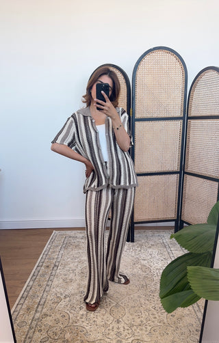 Stripe crochet coord- oia