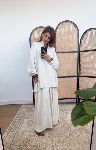 Cream skirt coord- ines