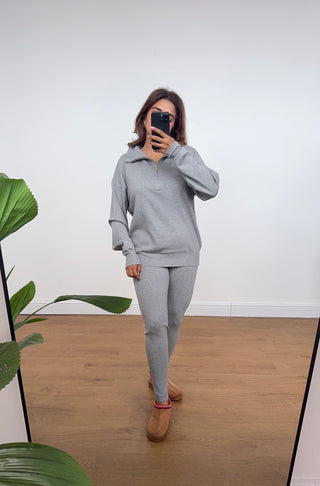 grey zip up coord - Anna - Fash Focused