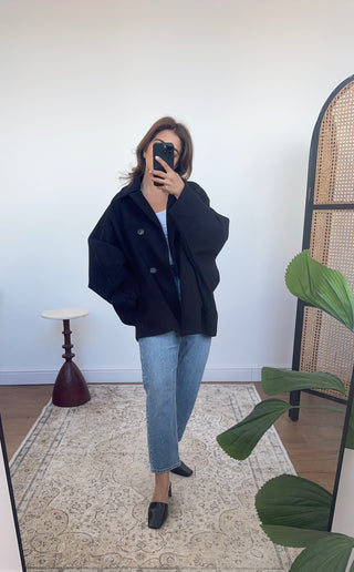 Black buttoned jacket- shay