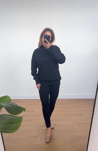 black zip up coord - Anna - Fash Focused