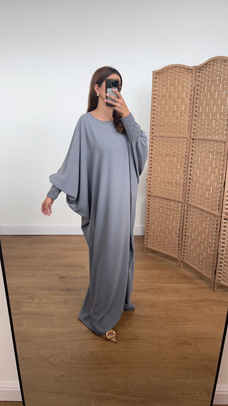 dina abaya in grey - Fash Focused