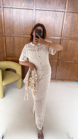 Cream Crochet coord- serenity