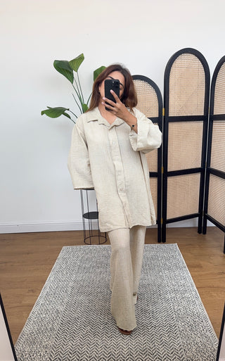 Cream shirt Coord - siya - Fash Focused
