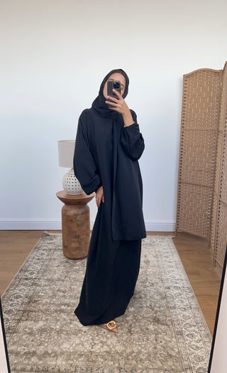 Layli Hooded Abaya Black