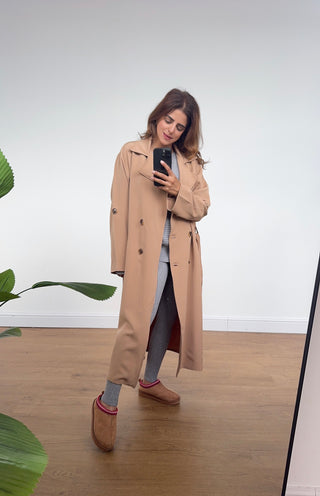 Camel trench coat - Leta - Fash Focused