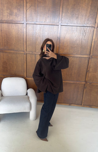 Coco suede top with scarf- Lana