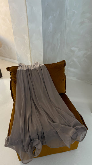 Taupe chiffon skirt - sherin - Fash Focused