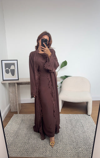 Coco lace detail kimono two piece - aliyah - Fash Focused