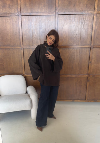 Coco suede top with scarf- Lana