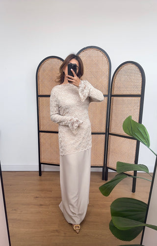Beige lace dress- valentina