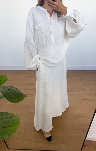 Ivory skirt coord - Inara - Fash Focused