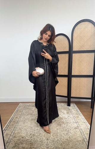 Black pearl kaftan- marwa - Fash Focused