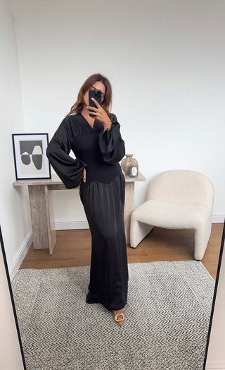 Black long sleeve dress- bou - Fash Focused