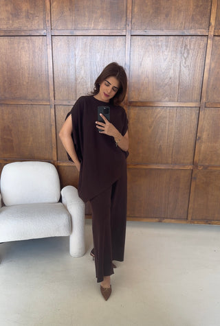 Coco Assymetric knit coord- lici