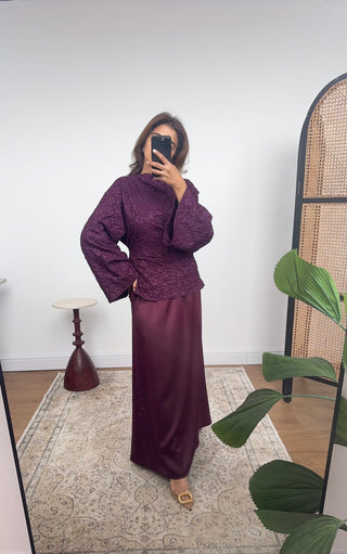 Burgandy skirt coord- fia - Fash Focused