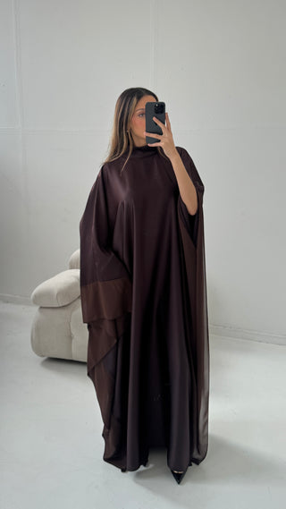 Coco high neck long dress with neck scarf- laya