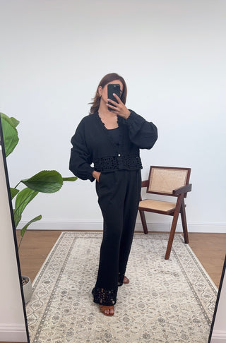 Black crochet coord -hali - Fash Focused