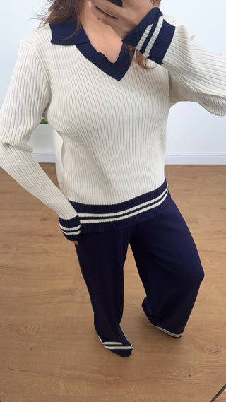 navy knit coord- nevin - Fash Focused