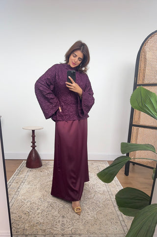 Burgandy skirt coord- fia - Fash Focused