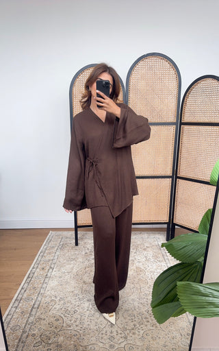 Chocolate wrap coord- rayna