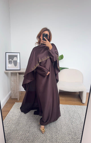 Coco high neck cape dress - noor - Fash Focused
