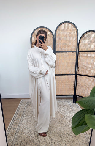 Cream two piece dress set- taya